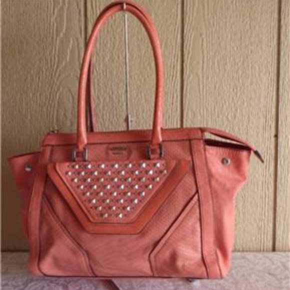 GUESS Tough Luv  Faux Leather Satchel- - Picture 8 of 15